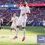 إسماعيل الصيباري يحتفل بهدفه التاريخي ضد اسكتلندا في كأس العالم 2026