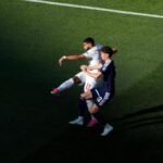 احتفال اللاعب المغربي إسماعيل الصيباري بهدفه في مرمى أسكتلندا خلال مباراة كأس العالم 2026.