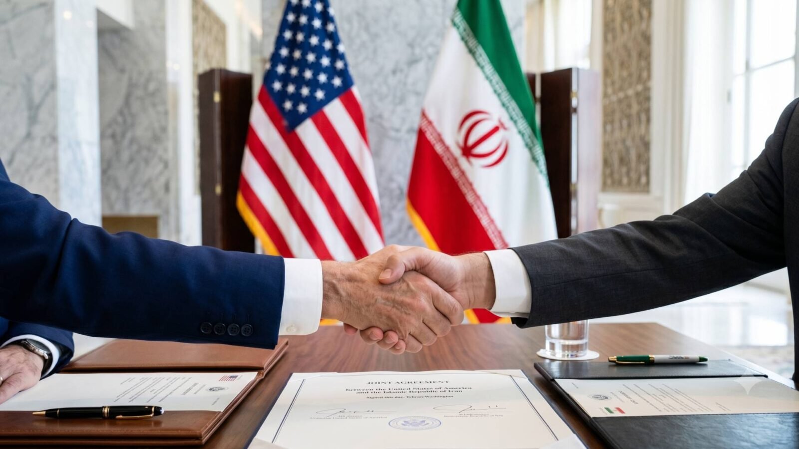 صورة توضيحية لرمزية المفاوضات الدبلوماسية بين الدول.