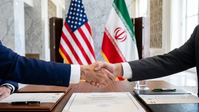 صورة توضيحية لرمزية المفاوضات الدبلوماسية بين الدول.