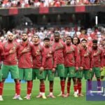 صورة للاعبي المنتخب المغربي يحتفلون بفوز في كأس العالم 2026