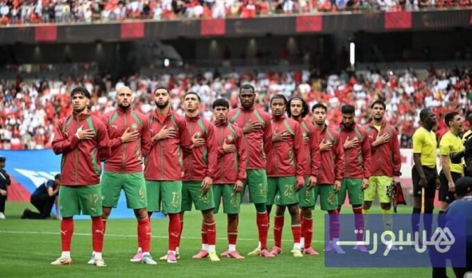 صورة للاعبي المنتخب المغربي يحتفلون بفوز في كأس العالم 2026