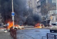 صورة أرشيفية لانفجارات في مدينة خيرسون الأوكرانية