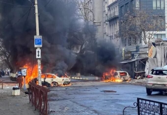 صورة أرشيفية لانفجارات في مدينة خيرسون الأوكرانية