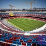 صورة بانورامية لملعب سبوتيفاي كامب نو خلال أعمال التجديد