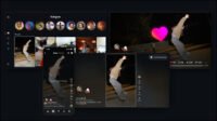 Instagram app interface displaying Reels and Stories on a Samsung Smart TV screen in a living room setting.