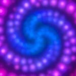 A vibrant, custom LED art piece showcasing sophisticated color mixing, possibly a Fibonacci256 display.