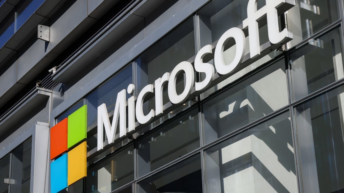 A close-up shot of the Microsoft Office logo, symbolizing the end of support for Office 2021.