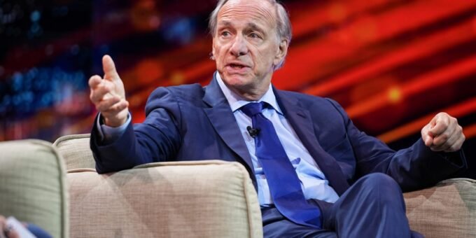Ray Dalio, founder of Bridgewater Associates, speaking at an event