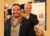Ahmed Bennani, nouveau président du Rotary Club Casablanca Anfa, lors de la cérémonie de passation de collier et du 40e anniversaire du club.