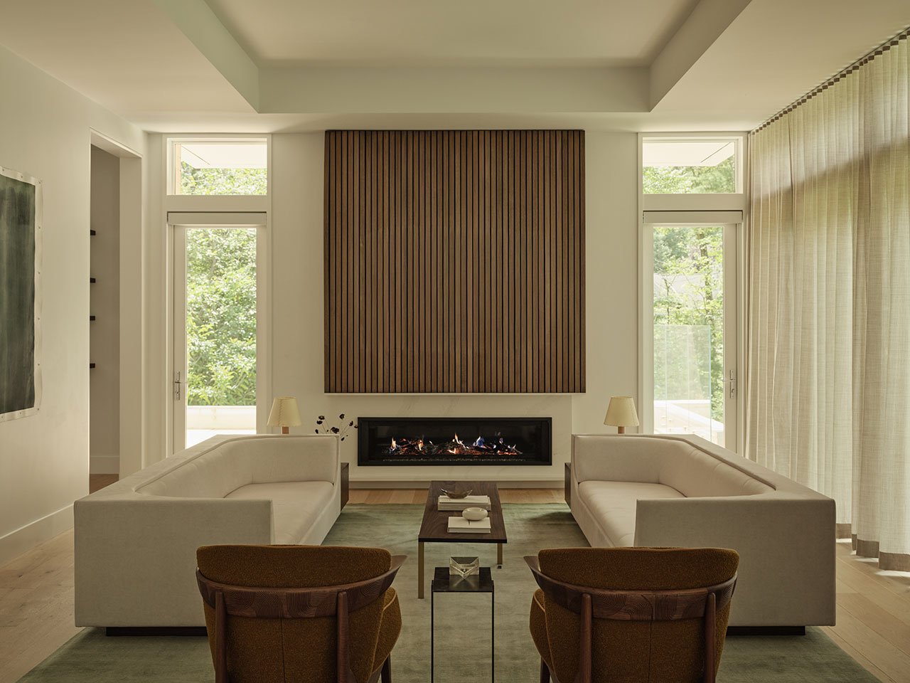 Sashya Thind Infuses a New Build with Global Modernism and Soulful Warmth 3 A beautifully designed living space by Sashya Thind, featuring a blend of global modernist furniture and warm textiles.