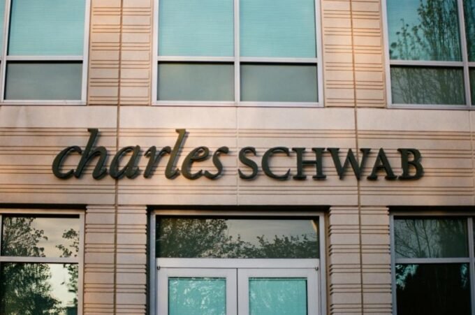 The Charles Schwab building, symbolizing the company's move into new financial markets.