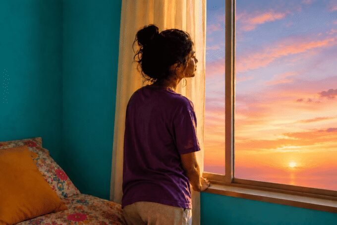 A person looking thoughtfully into the distance, symbolizing introspection and the journey of self-discovery.
