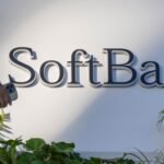 The logo of Japanese company SoftBank Group displayed at its Tokyo headquarters.