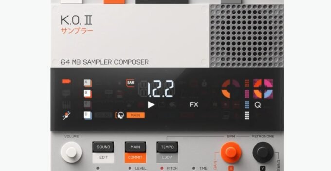 Teenage Engineering EP-133 KO II sampler showcasing new OS 2.5 features