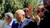 Rached Ghannouchi, leader du mouvement islamiste Ennahdha, lors d'un événement à Tunis, le 5 avril 2025.