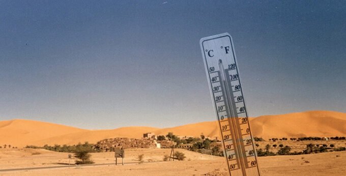 Carte du Maroc avec les provinces du sud en alerte orange pour la canicule