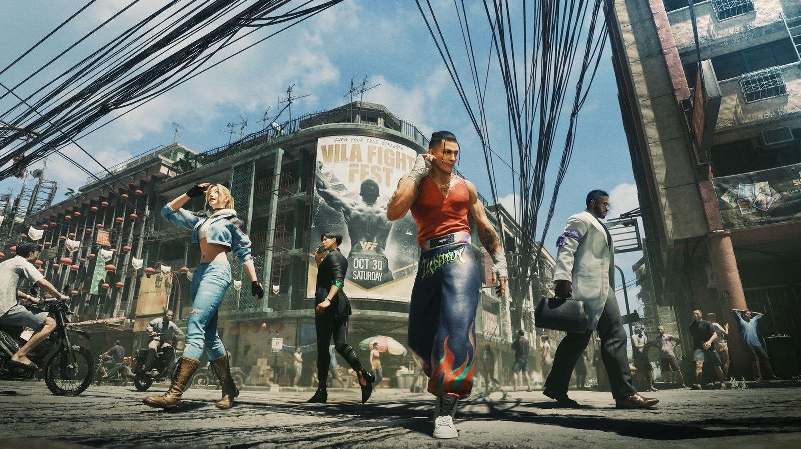Sega's Bold Gambit: Virtua Fighter Crossroads Aims to Redefine the Genre 3 Key art for Virtua Fighter Crossroads featuring new and returning characters in a dynamic pose, set against the backdrop of Vilasapara.