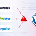 A digital padlock superimposed over a WordPress logo, symbolizing a security breach affecting WordPress plugins.