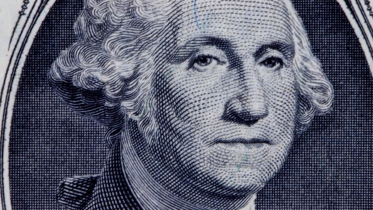 An AI-powered George Washington chatbot interface, allowing users to verbally interact with the historical figure.