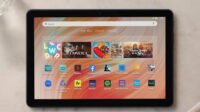 Amazon Fire HD 10 tablet displaying content on its screen
