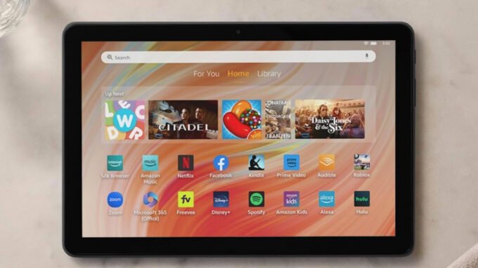 Amazon's Fire HD 10 Gets a Boost: More RAM, Faster Charging, But With a Catch 9 Amazon Fire HD 10 tablet displaying content on its screen