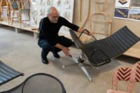 Architect Benjamin Aranda with his 'Friday Five' inspirations, including a Tohono O'odham basket and an Eames chair.