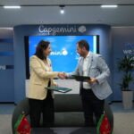 Signature du partenariat entre Capgemini Maroc et La French Tech Casablanca, avec Badra Hamdaoua et William Simoncelli.