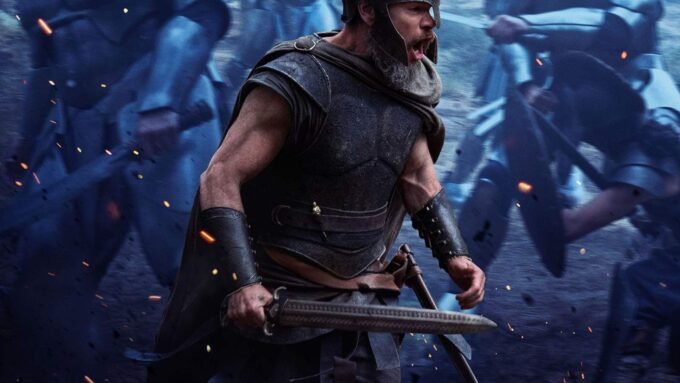 Une scène du film L'Odyssée de Christopher Nolan, montrant Matt Damon dans un paysage mythologique, soulignant l'ampleur visuelle de la production IMAX.