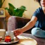 A steaming cup of coffee or tea, symbolizing daily health and longevity benefits.