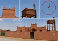 صورة لمستوصف زاوية سيدي صالح المهمل في زاكورة مع علم وطني متآكل