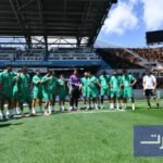 صورة للاعبي المنتخب المغربي خلال حصة تدريبية في ملعب هيوستن دينامو أند داش استعدادًا لمواجهة كندا في كأس العالم 2026.