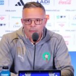 الناخب الوطني محمد وهبي يتحدث في ندوة صحفية قبل مباراة المغرب وفرنسا