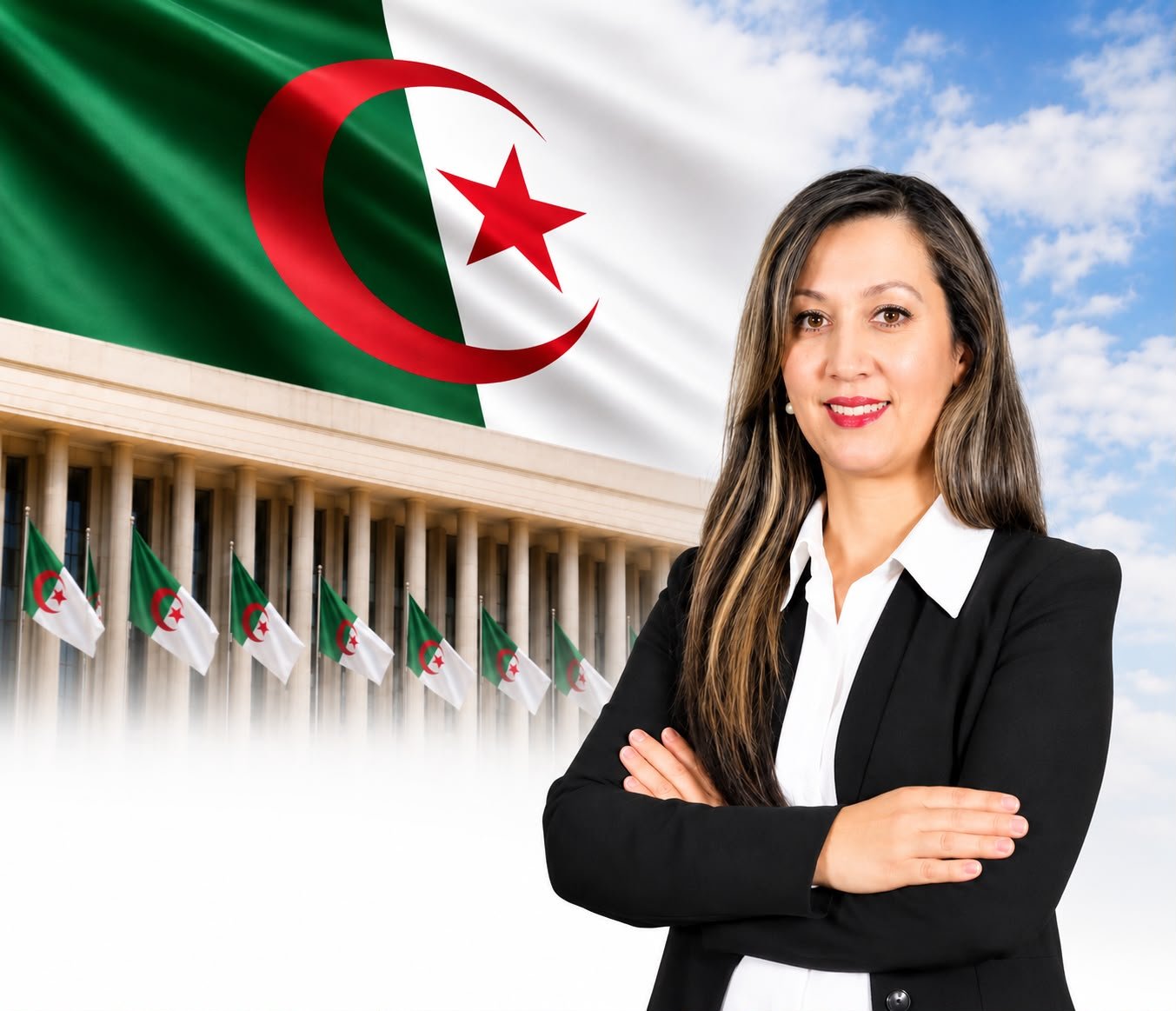 صورة للدكتورة خليدة بوفدش، أول امرأة تترأس الغرفة الأولى للبرلمان الجزائري.