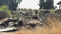صورة تظهر أضراراً لحقت بموقع تابع للحشد الشعبي في بلدة برطلة بمحافظة نينوى العراقية، عقب غارات جوية أمريكية سعودية في 29 يوليو 2026.