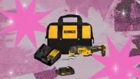 DeWalt 20-volt oscillating multitool kit with battery, charger, and blades on sale at Lowe's
