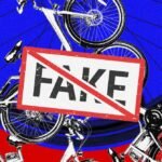 Ebike Safety Under Fire: Lawsuit Exposes Widespread Certification Fraud 8 An electric bike (ebike) with a prominent, but potentially fake, safety certification logo, against a backdrop of a warning sign about battery fires.