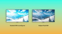 A visual representation of Eclipsa Video technology enhancing HDR content on various screens.