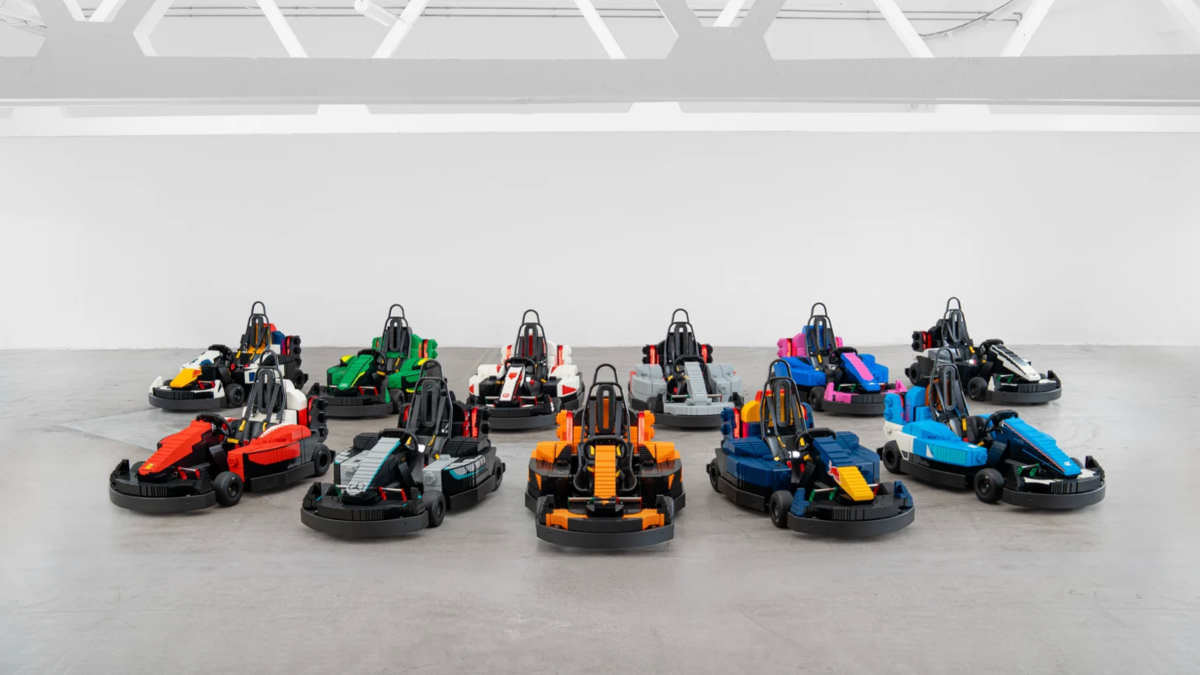 Brick by Brick: F1 and Lego Unleash Epic Drivers' Parade at British Grand Prix 3 Formula 1 drivers in custom-built, drivable Lego minicars on the Silverstone track during the British Grand Prix Drivers' Parade.