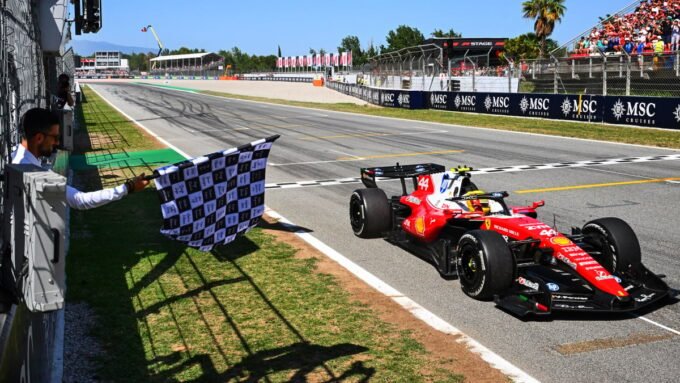 Formula 1 racing car speeding on a track, representing the excitement of the F1 season.