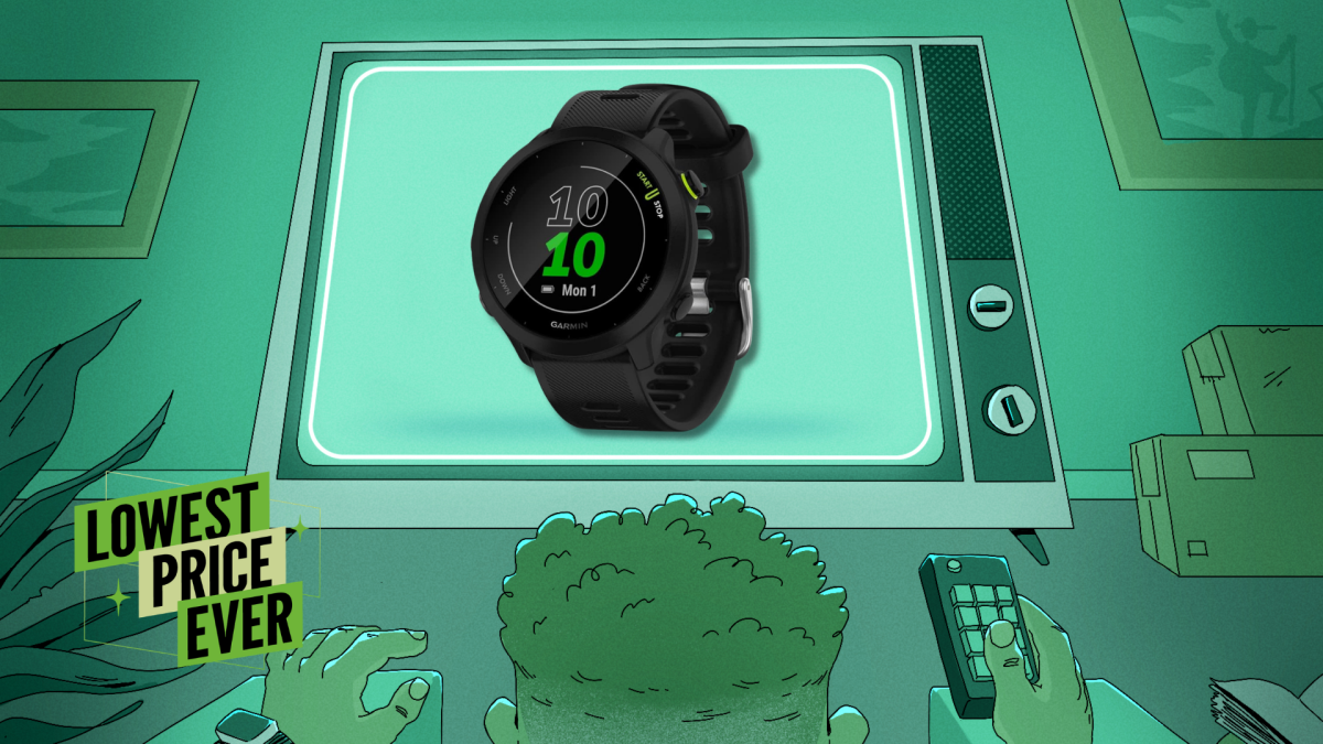 Lace Up and Save: Garmin Forerunner 55 Hits Record-Low Price! 3 Garmin Forerunner 55 GPS running watch displaying a run summary on a runner's wrist