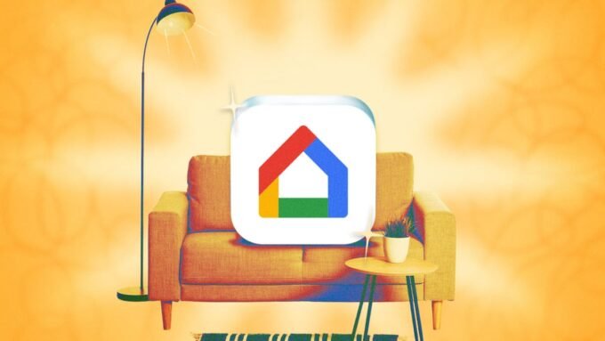Master Your Smart Home: 6 Indispensable Google Home Hacks for Enhanced Living 10 A Google Nest Hub displaying smart home controls, surrounded by other smart devices like a smart bulb and a speaker.