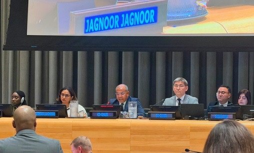 Benacer Boulaajoul, Directeur général de la NARSA, s'exprimant lors de la réunion multipartite sur la sécurité routière au siège des Nations Unies à New York.
