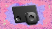Life360 Tile Mate and Tile Slim Bluetooth trackers displayed with a discount tag.