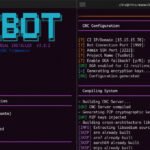 Illustration of an IoT botnet with AI elements, representing TuxBot v3 Evolution and its threat to connected devices.