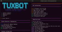 Illustration of an IoT botnet with AI elements, representing TuxBot v3 Evolution and its threat to connected devices.