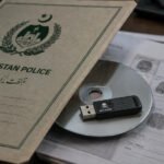 Cyber Espionage Storms Pakistan: Balochistan Police Portal Weaponized by State-Backed Hackers 8 Digital representation of a police badge with cyber threat indicators, symbolizing the cyber attack on Balochistan Police.