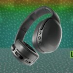 Skullcandy Crusher Evo Wireless headphones in black, showcasing their over-ear design and controls.