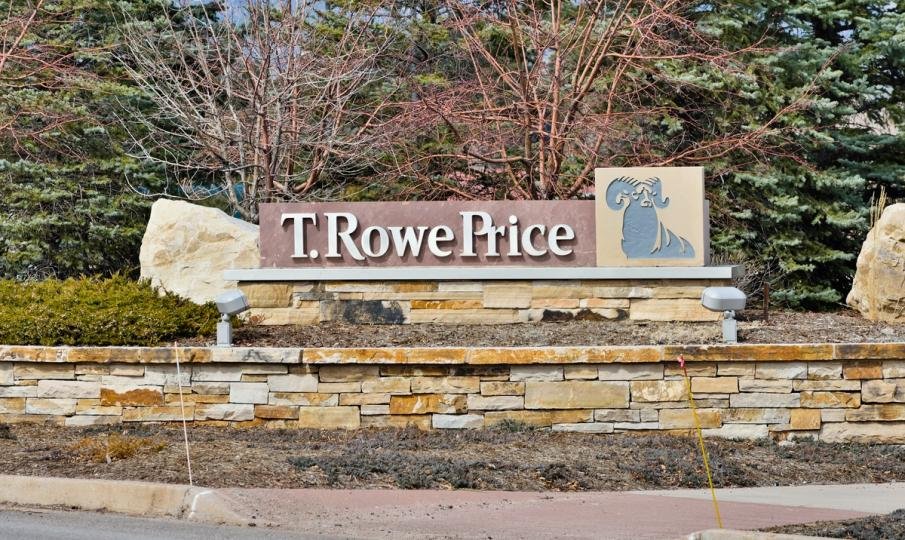 T. Rowe Price logo with a digital assets chart in the background, symbolizing their new crypto ETF.