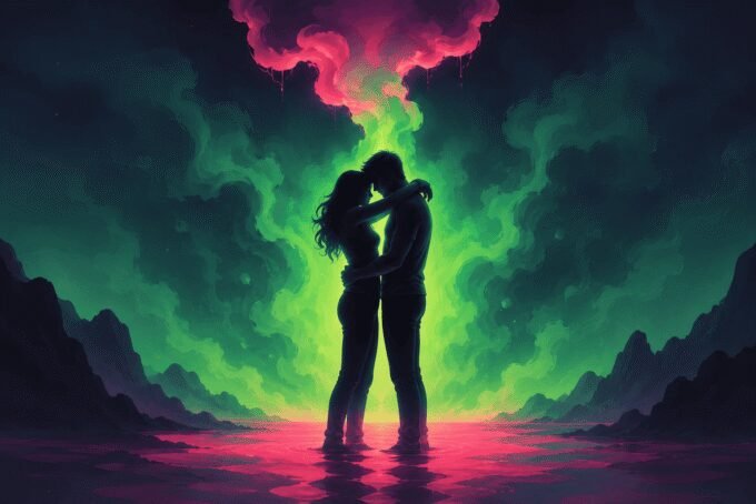 A person contemplating complex relationship dynamics, mistaking chaos for connection.